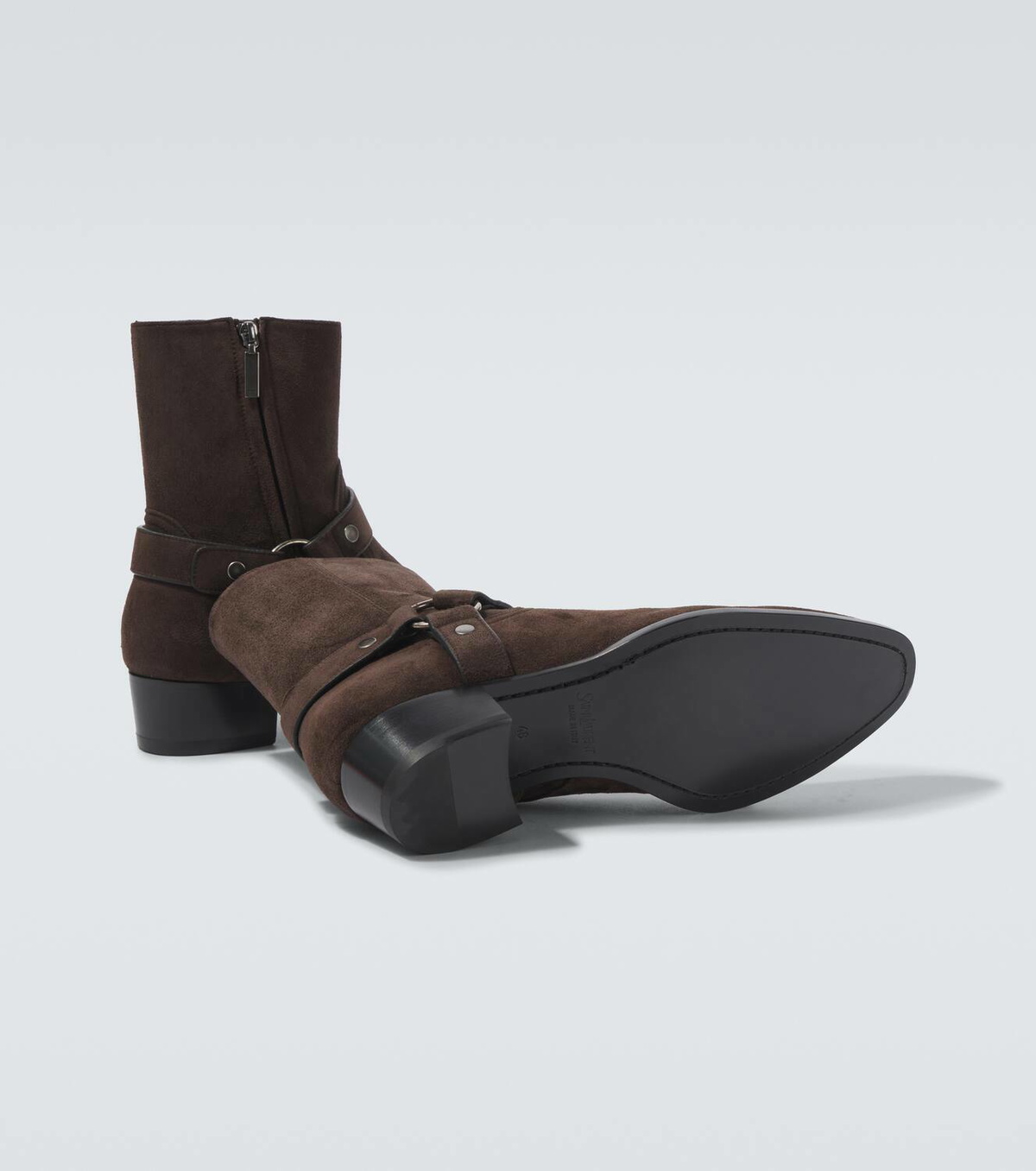 Saint Laurent Wyatt Harness suede ankle boots Saint Laurent