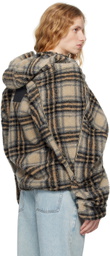 Y/Project Beige & Black Insert Hood Fleece Hoodie