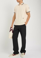 Moncler Logo-embroidered Piqué Cotton Polo Shirt Multicoloured 1