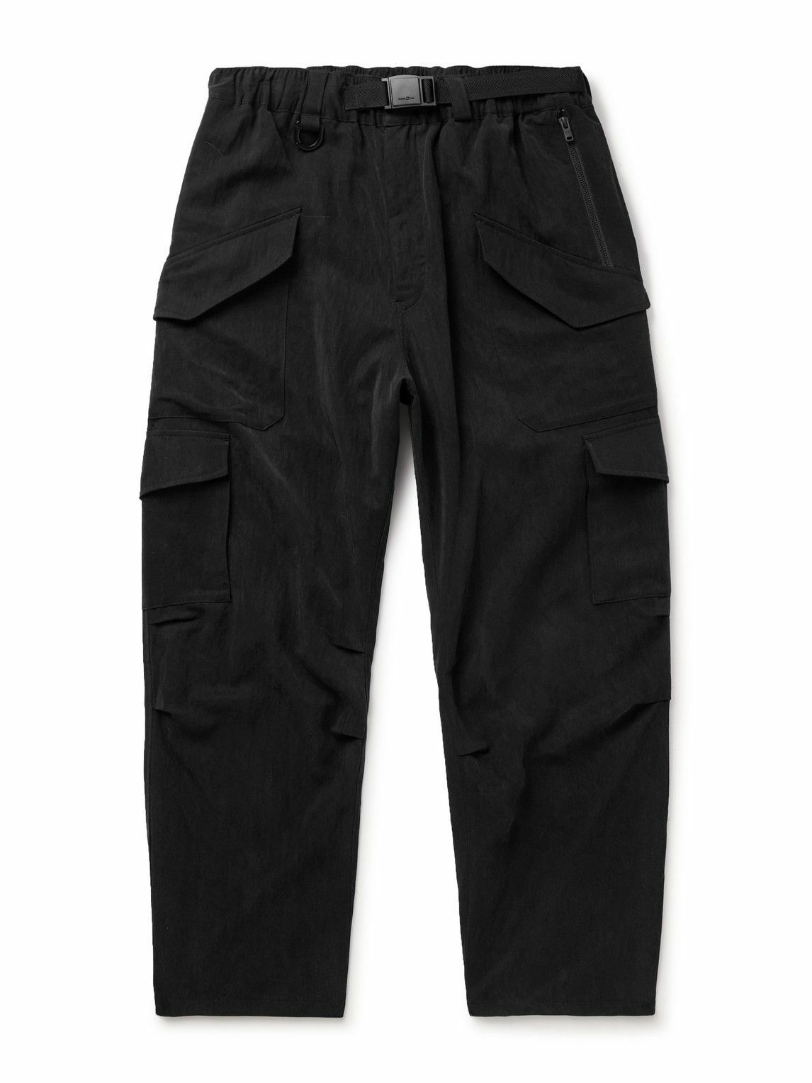 Photo: Y-3 - Straight-Leg Belted Lyocell-Blend Twill Cargo Trousers - Black