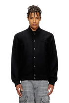 Diesel Padded bomber jacket in wool blend - Jackets Mens in Black