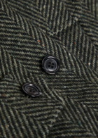 Les Deux Maximillian Herringbone Wool-blend Coat Black