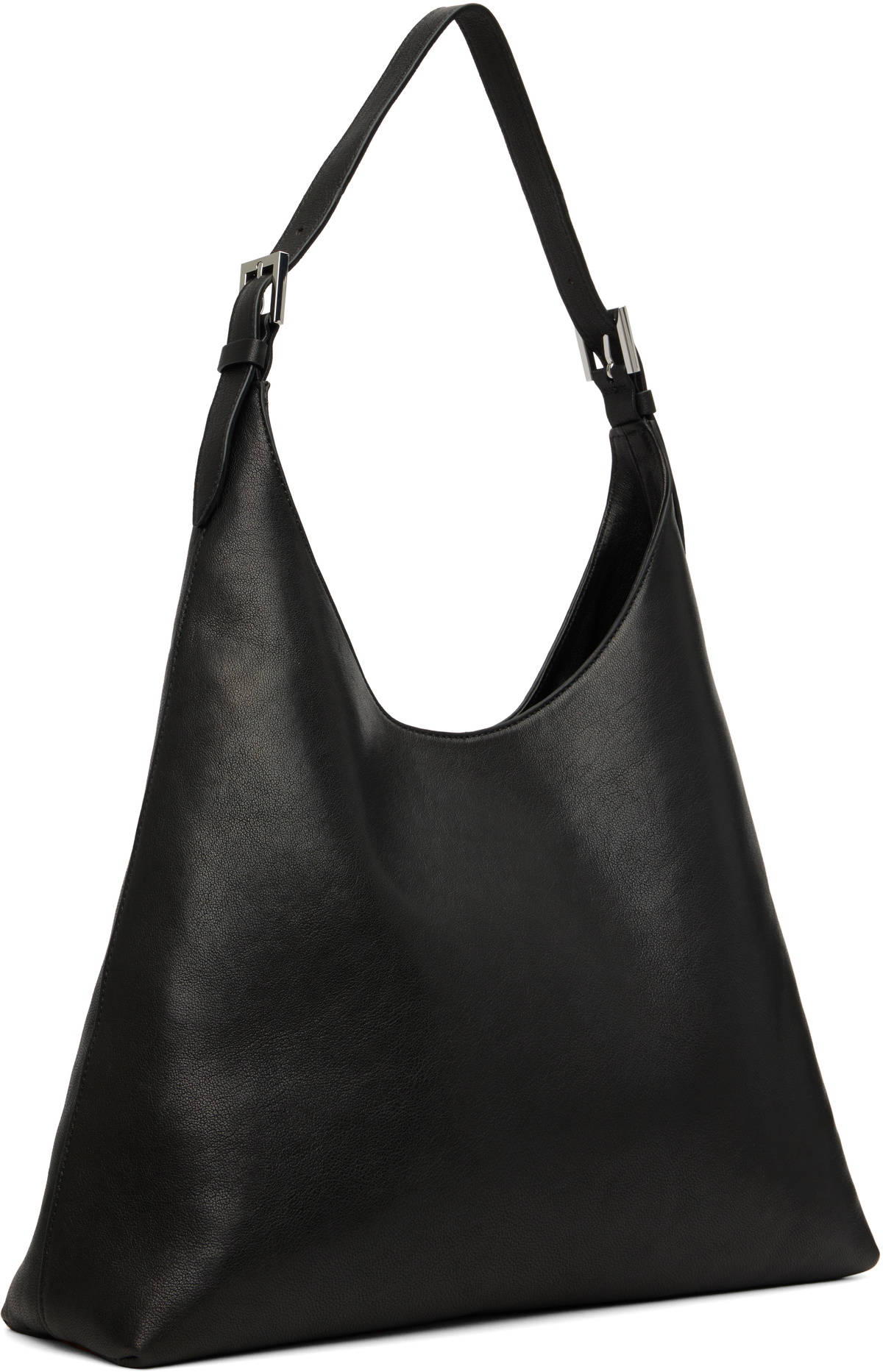 BY FAR Black Camryn Washed Leather Shoulder Bag