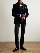 TOM FORD - Shelton Slim-Fit Velvet Tuxedo Jacket - Blue