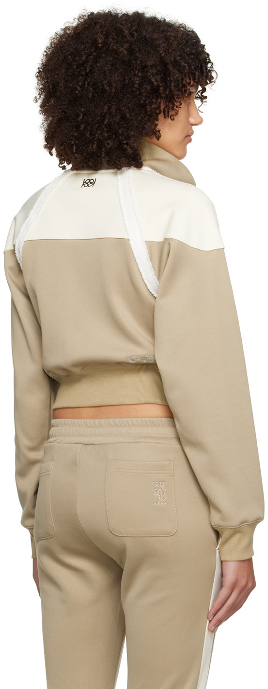 Kijun Beige & Off-White Taped Track Jacket