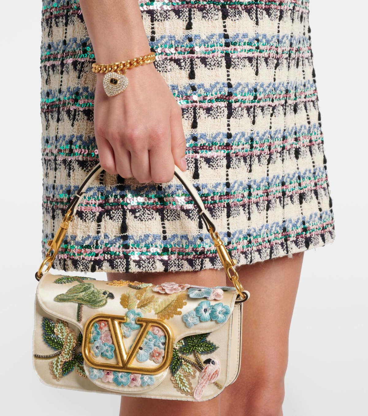 Valentino Garavani Locò Small embellished shoulder bag