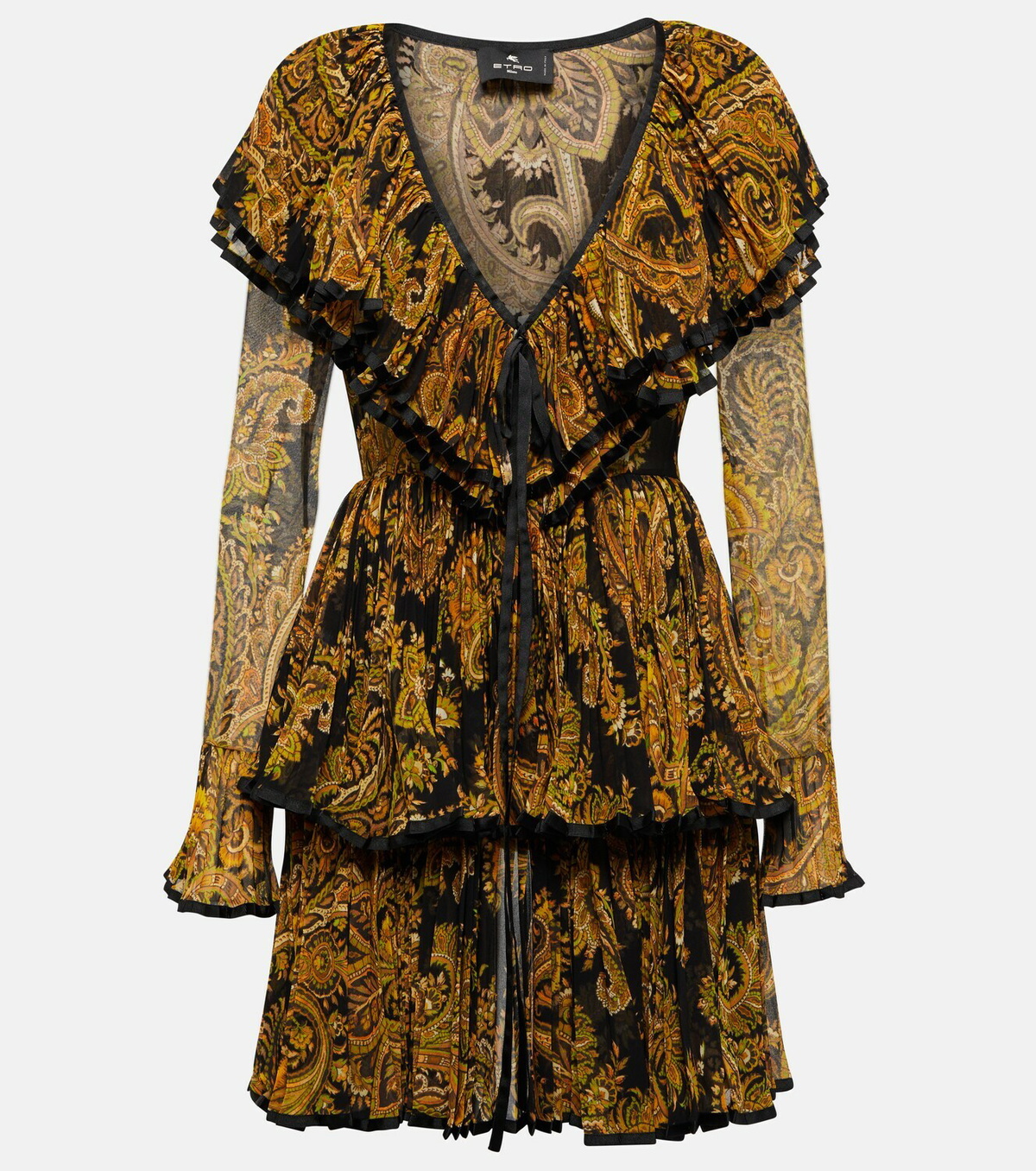Etro Paisley plissé minidress Etro