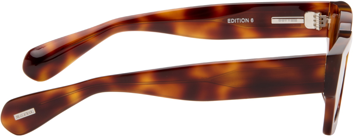 Jil Sander Brown Oliver Peoples Rectangular 'Edition 6' Sunglasses