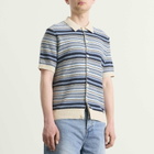NN07 Men's Nolan Stripe Polo Cardigan in Navy Multi