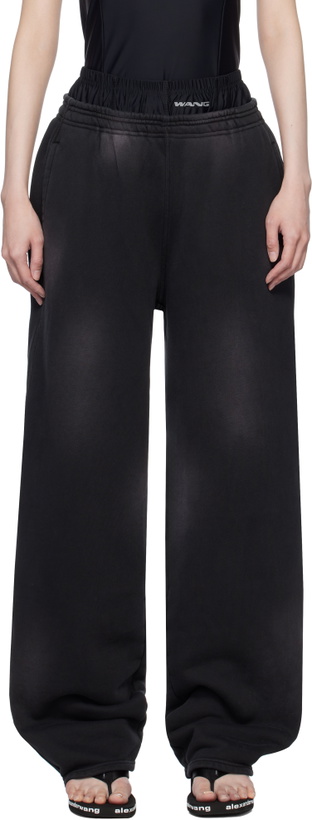 Photo: alexanderwang.t Black Pre-Styled Boxer Brief Sweatpants