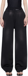 alexanderwang.t Black Pre-Styled Boxer Brief Sweatpants