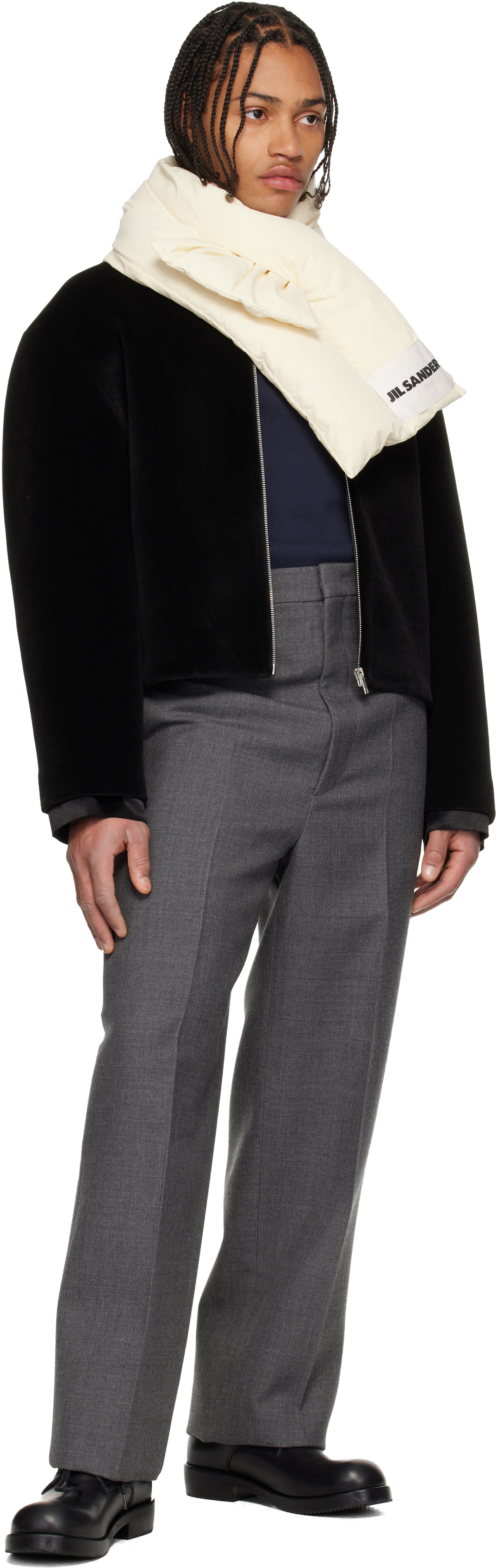 Jil Sander Off-White Down Scarf