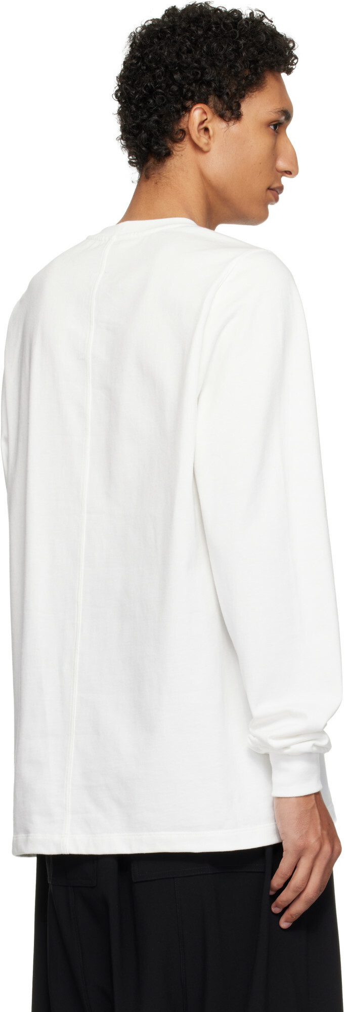 Rick Owens Off-White Tower Short Crewneck LS Sweatshirt