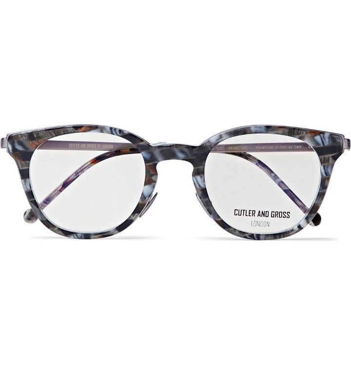 Photo: Cutler and Gross - Round-Frame Tortoiseshell Acetate Optical Glasses - Men - Blue