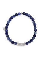 Tateossian Sodalite Beaded Bracelet Blue