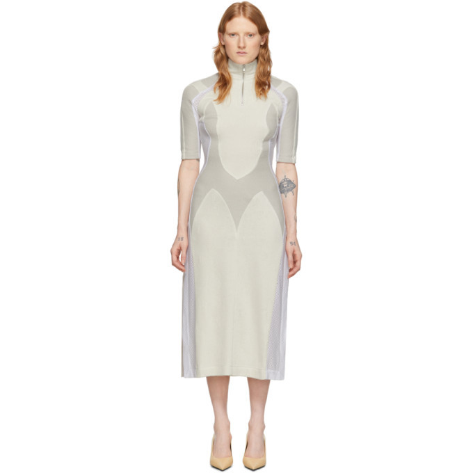Photo: GmbH Off-White Wool Awra Three-Tone Dress