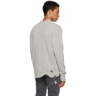 Diesel Grey K-Must Distressed Crewneck Sweater