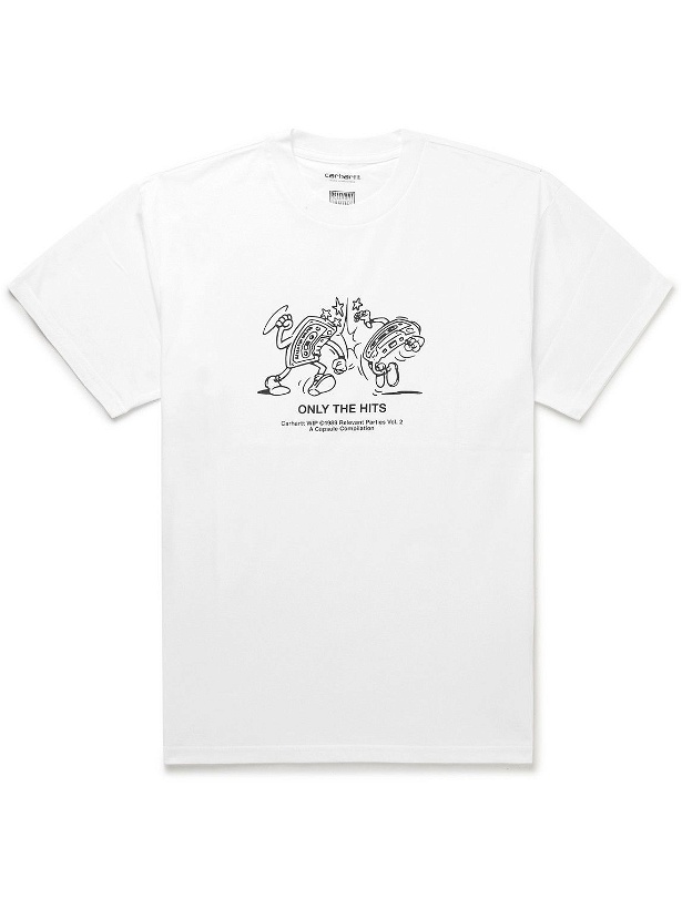Photo: Carhartt WIP - Relevant Parties Vol.2 Printed Organic Cotton-Jersey T-Shirt - White