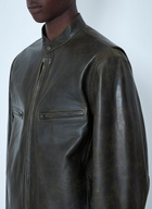 Lemaire Leather Zip Jacket