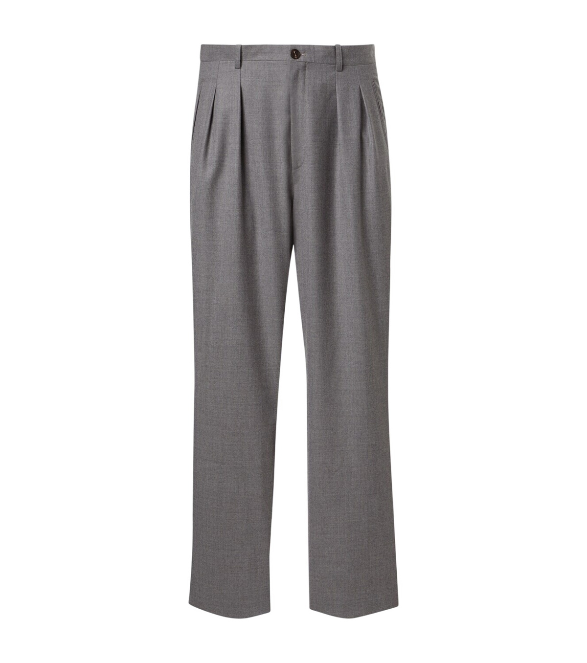 The Row - Mikeno Straight-Leg Pleated Wool Suit Trousers - Brown