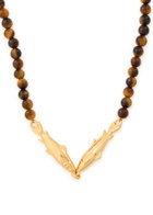 Timeless Pearly Beaded 24kt Gold-plated Necklace - Brown - One Size