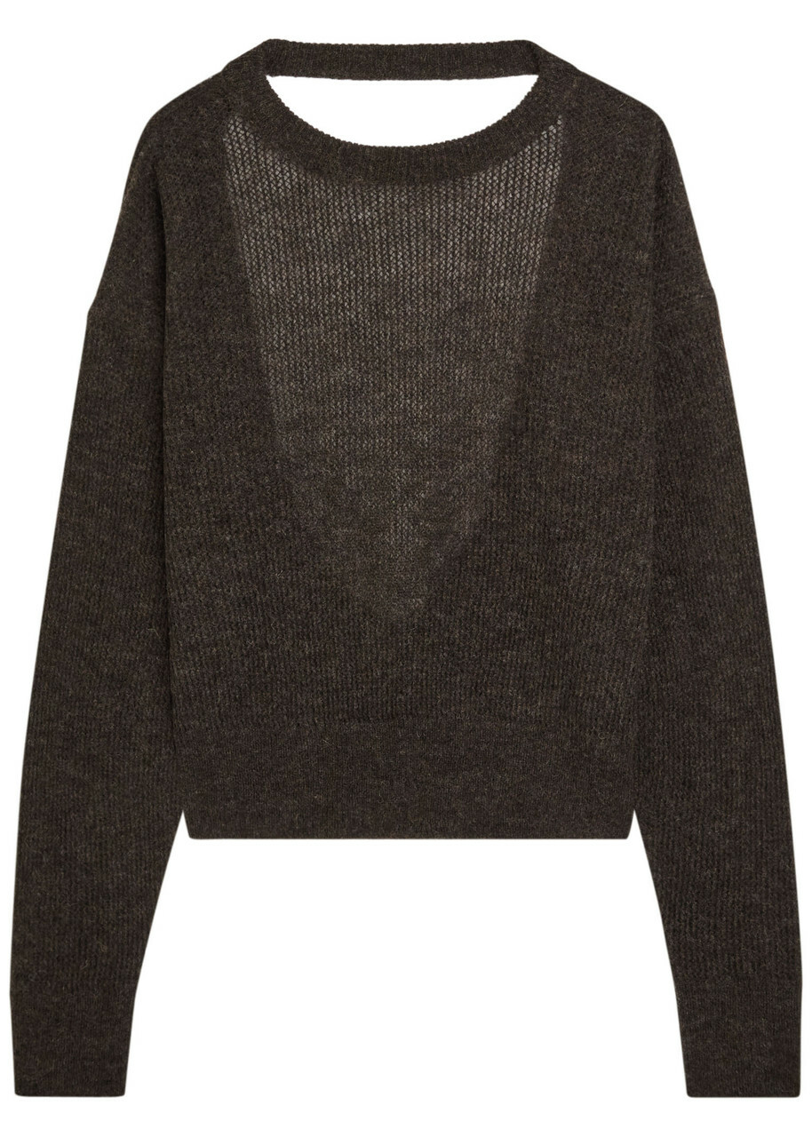 Haikure Blair Cut-out Alpaca-blend Jumper Brown