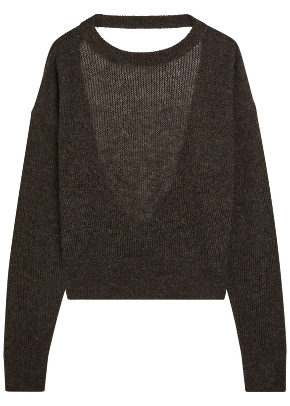 Photo: Haikure Blair Cut-out Alpaca-blend Jumper Brown