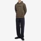 AMI Paris Men's College Logo Hoodie in Dark Coffee