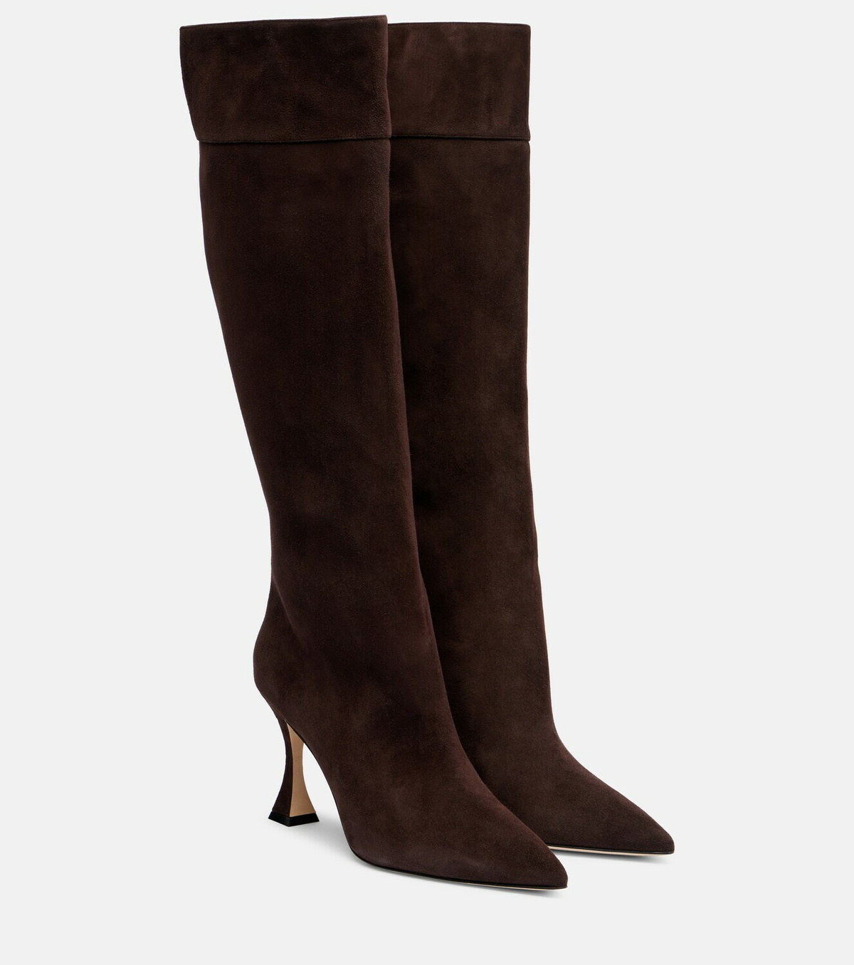 Manolo Blahnik Miralonepla 90 suede knee-high boots