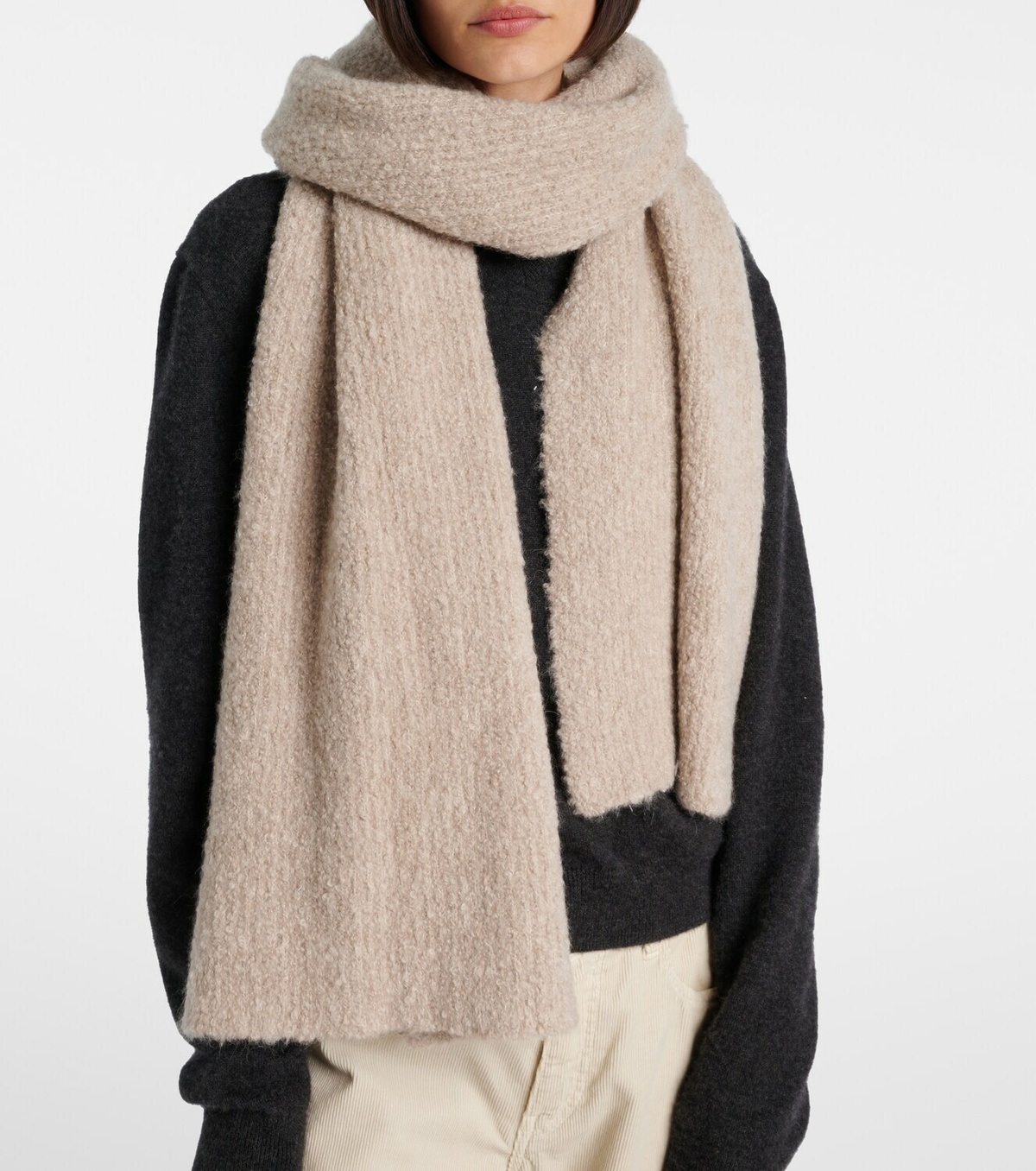 The Row Luthgard cashmere, alpaca wool, and silk scarf