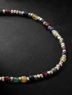 M. Cohen - Percep Sterling Silver Agate Beaded Bracelet - Silver