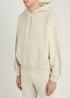 Cole Buxton Logo-embroidered Hooded Cotton-blend Sweatshirt Sand