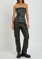 Rick Owens Sequin-embellished Mesh top Black