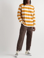 Pop Trading Company - Striped Cotton-Jersey T-Shirt - Yellow