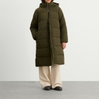 Closed Women's Longline Puffer Coat in Marsh Green