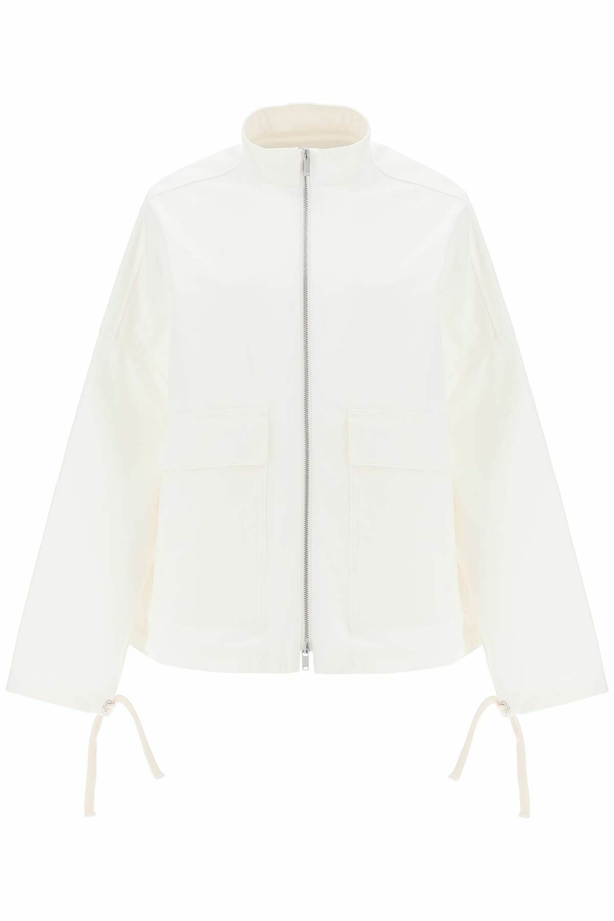 JIL SANDER oversized blouson jacket in canvas White Jil Sander
