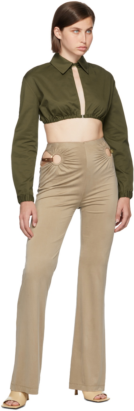 Dion Lee Green E-Hook Bra Shirt