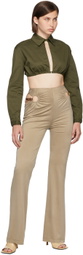 Dion Lee Green E-Hook Bra Shirt