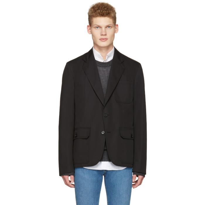 Maison Margiela Black Pocket Detail Blazer Maison Margiela