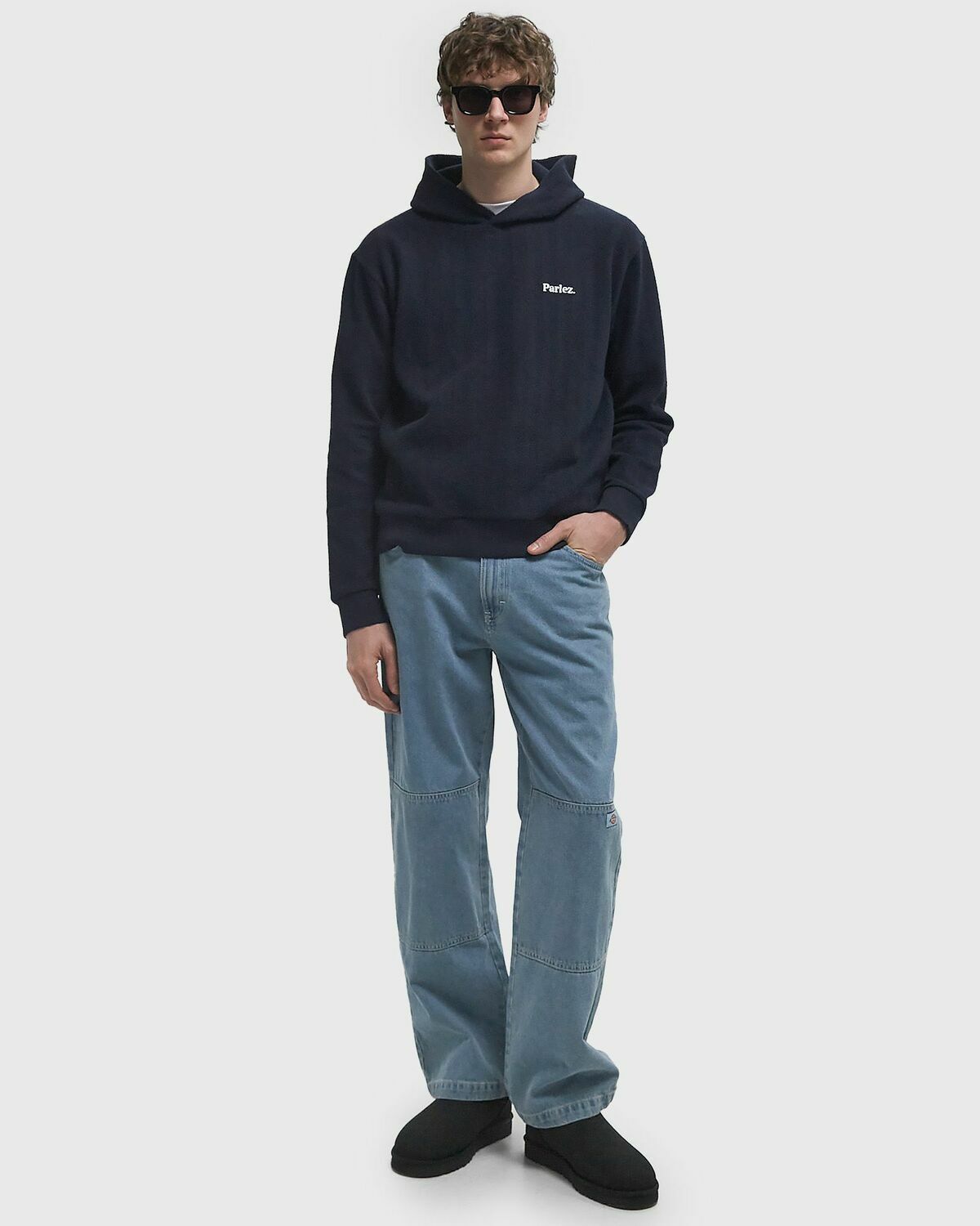 Parlez Millington Hoodie Blue Mens Hoody