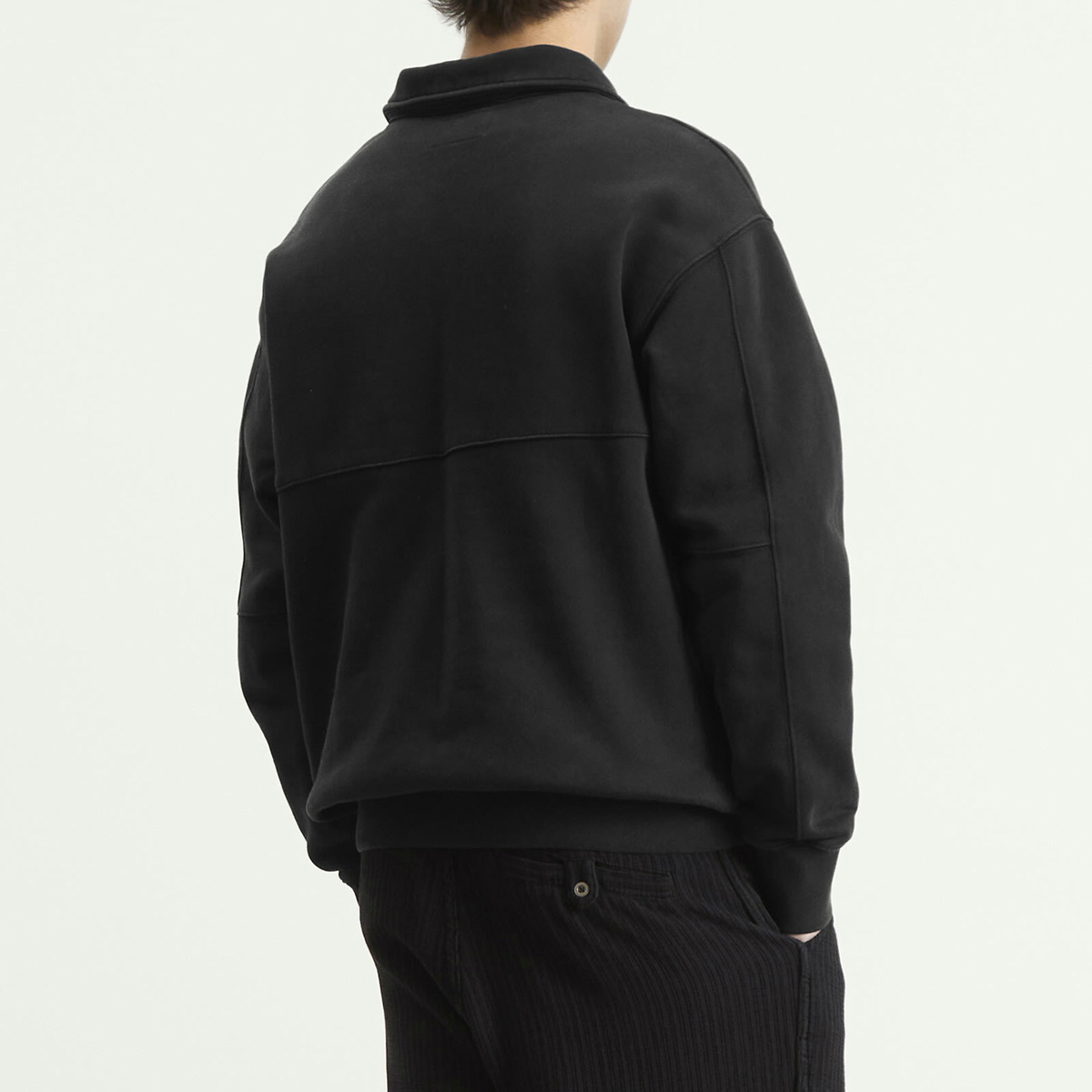 Heresy Men's Green Man Quarter Zip Sweatshirt in Ash