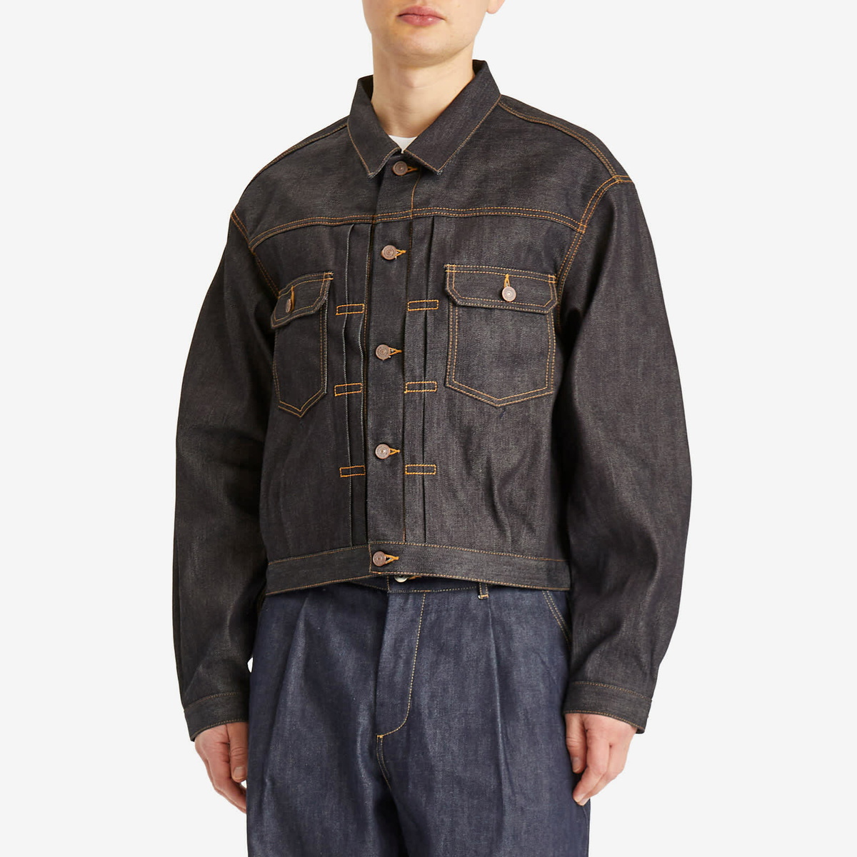 Visvim Men's SS 101X Unwashed Jacket in Denim Visvim Visvim Men's SS 101X Unwashed Jacket in Denim Visvim