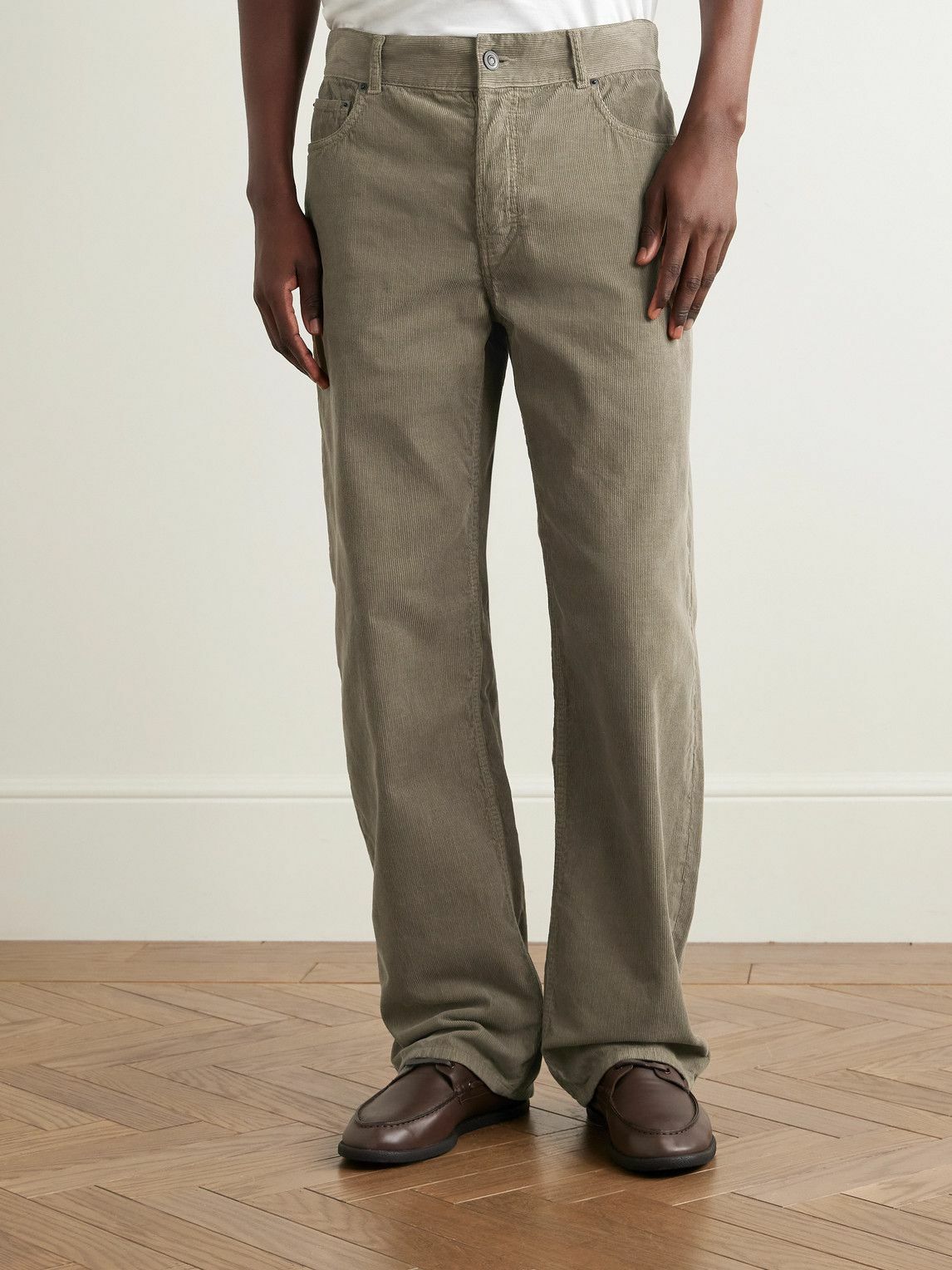 The Row - Rossen Straight-Leg Cotton-Corduroy Trousers - Brown