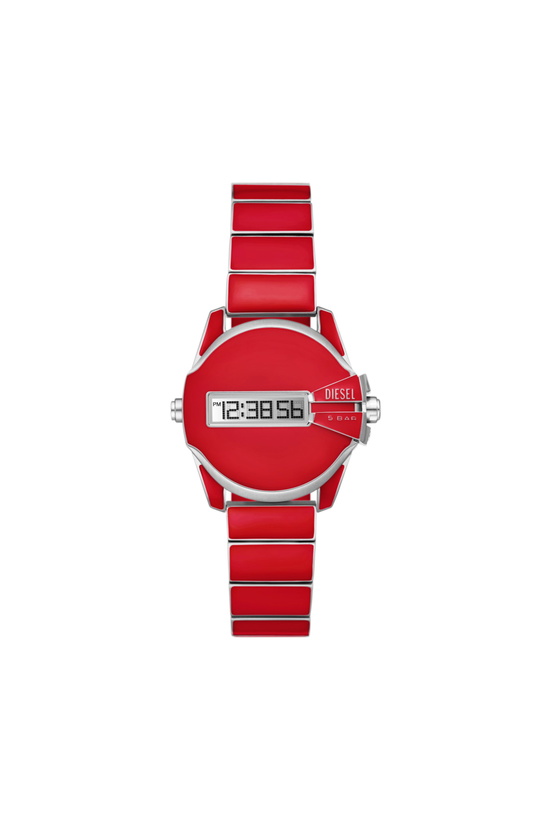 Photo: Diesel Baby Chief Digital red enamel and stainless steel watch - Timeframes - Unisex - Red