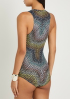 Missoni Zigzag Metallic-knit Swimsuit Multicoloured