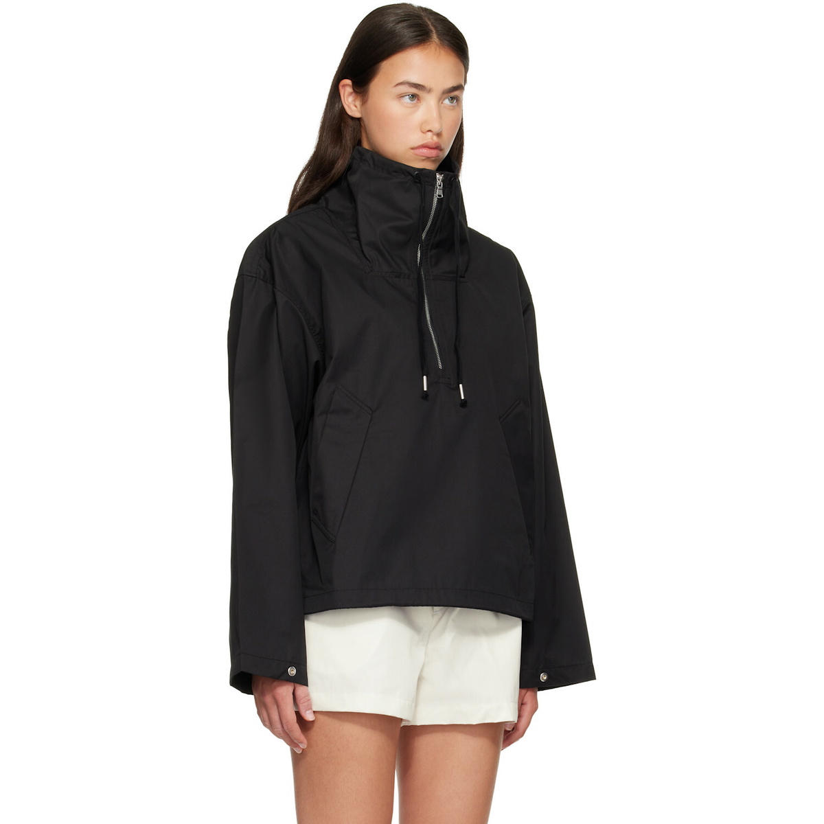 AGOLDE Black Lydia Popover Anorak