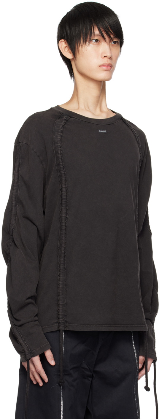 BLUEMARBLE Black Drawstring Long Sleeve T-Shirt