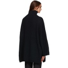 Toteme Black Wool Tomar Zip-Up Sweater