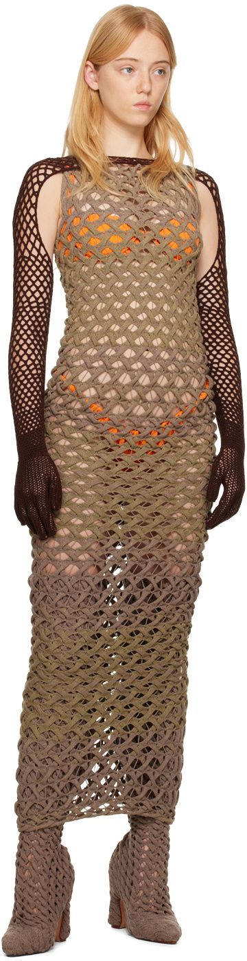 Isa Boulder Brown Map Gloves