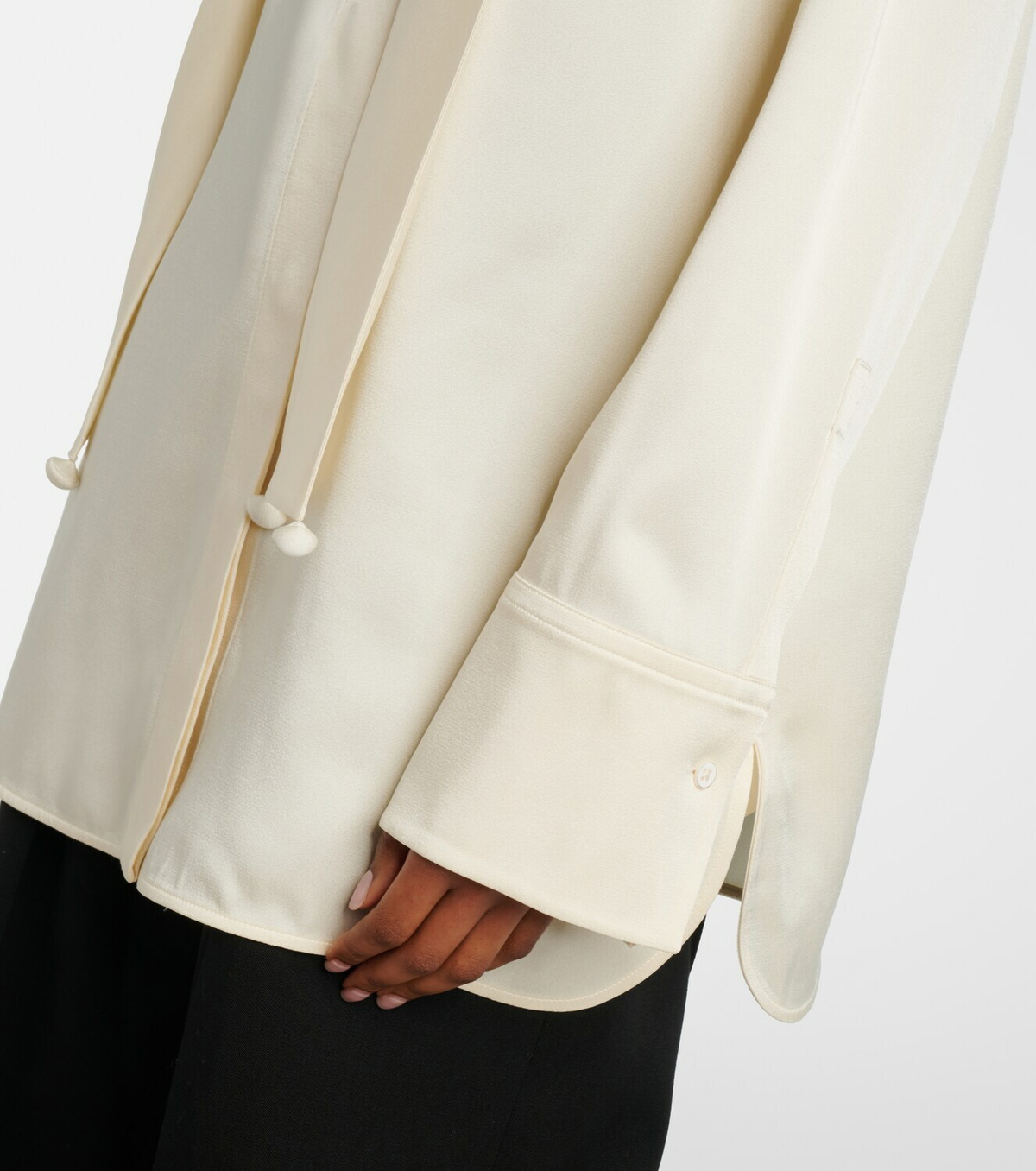 Jil Sander Scarf-detail satin shirt